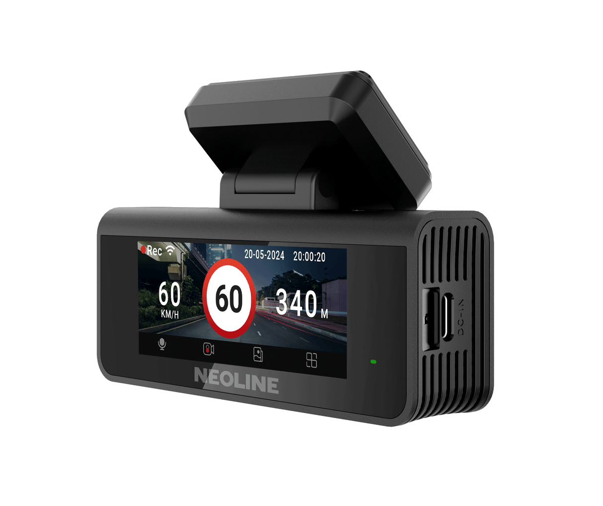 Neoline Argus 4K Wi-Fi Dual, dviejų kamerų vaizdo registratorius