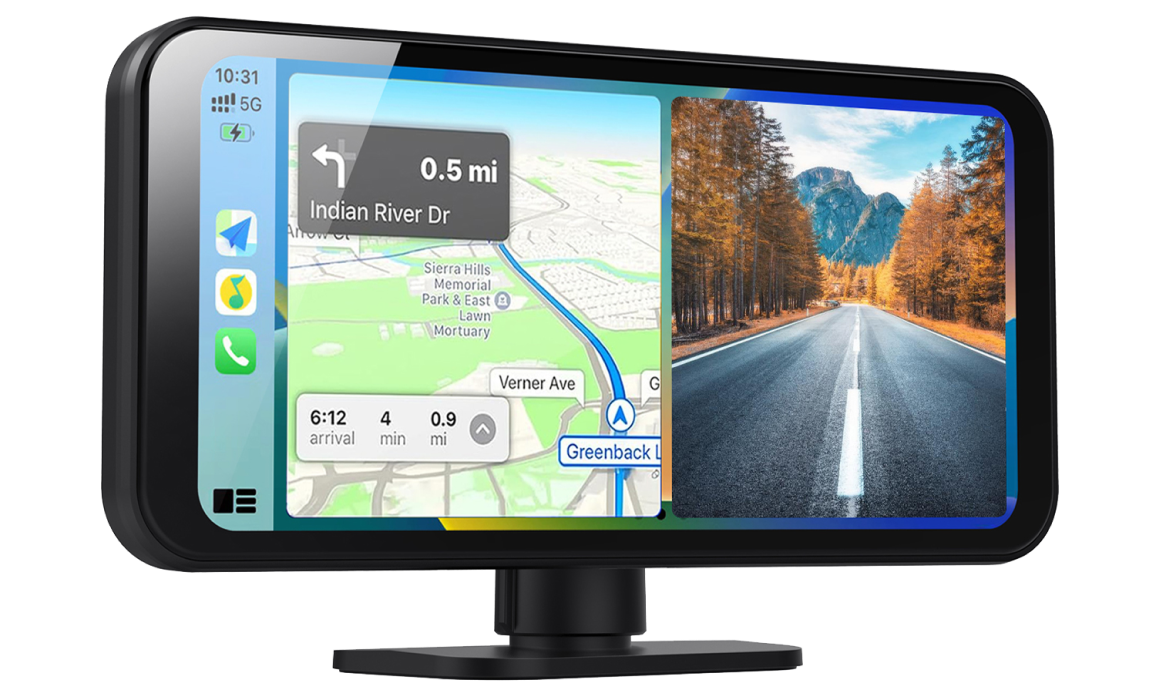 Neoline Smartway, 2-jų kamerų 4K vaizdo registratorius su Android Auto ir Apple Carplay