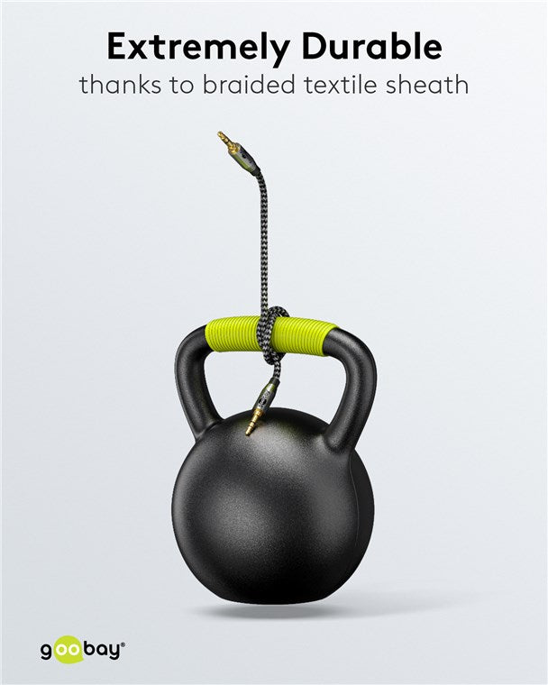 Goobay Plus Audio Connection Cable, 3.5 mm AUX stereo kabelis, 1 m