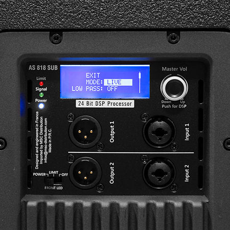 MAC MAH AS 818 SUB Pack + Cover, aktyvi žemųjų dažnių kolonėlė ir apsauginis dėklas