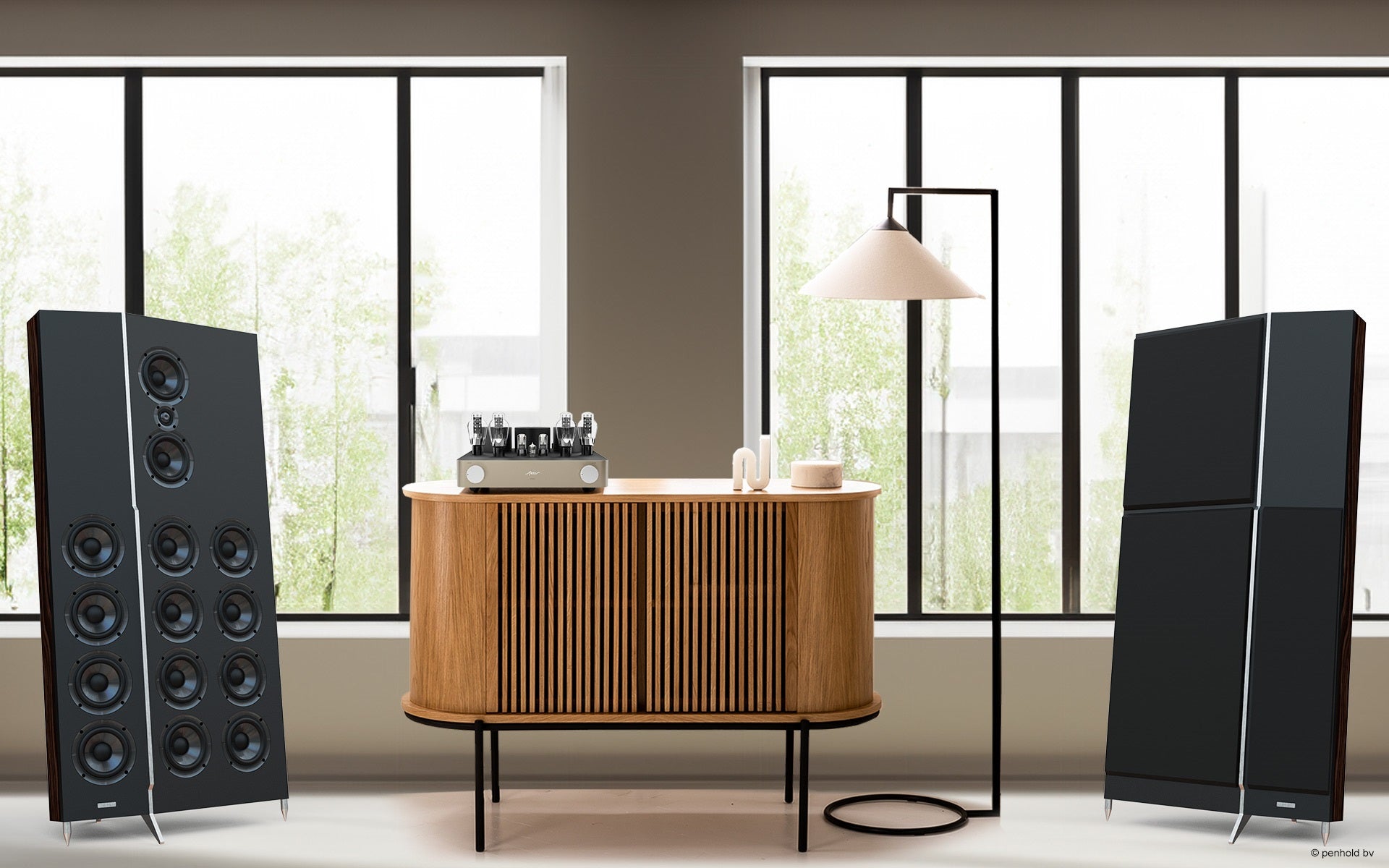 Thorens SoundWall HP 600, High-End grindinės kolonėlės 300W