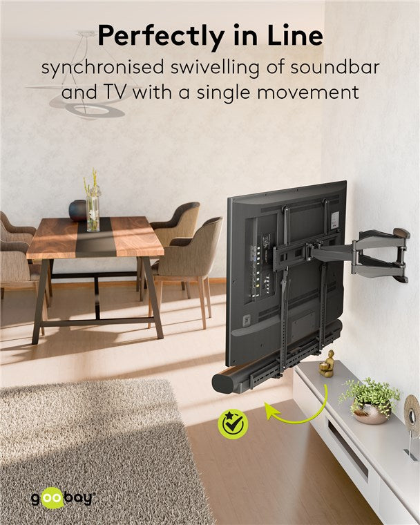 Goobay Universal Soundbar Mount, TV sieninis laikiklis iki 15 kg