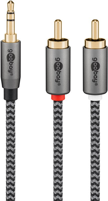 Goobay Audio Adapter Cable AUX, 3.5 mm į 2x RCA garso kabelis, 3 m