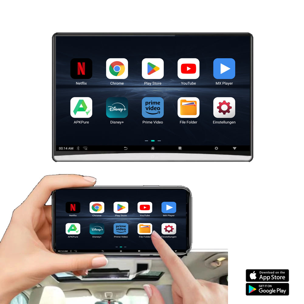 AMPIRE AMX125, 12.4" Android monitorius su HDMI