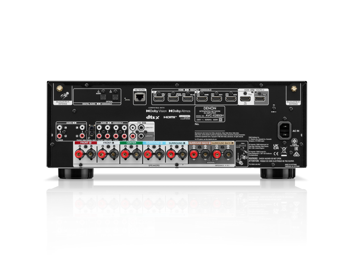 Denon AVC-X2850H, 7.2 kanalų 8K AV stiprintuvas su HEOS