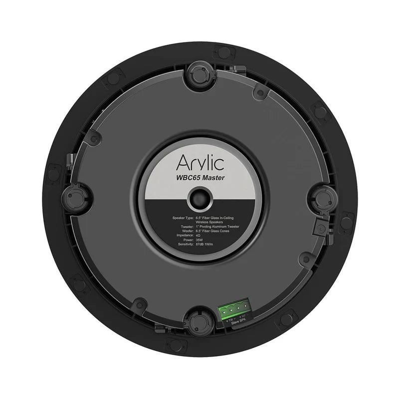 Arylic WBC65, 50W belaidžiai lubiniai garsiakalbiai su Wi-Fi, Bluetooth, Multi-Room funkcijomis