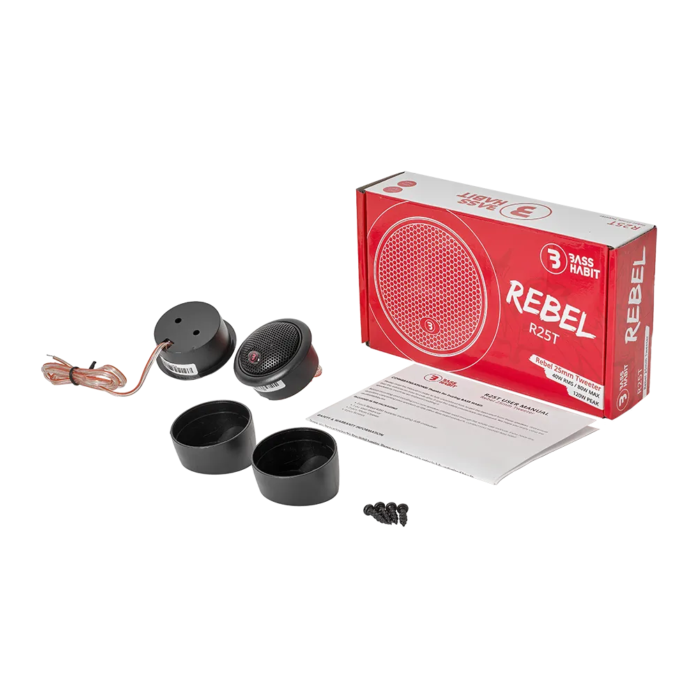 Bass Habit Rebel R25T, automobiliniai aukštų dažnių garsiakalbiai