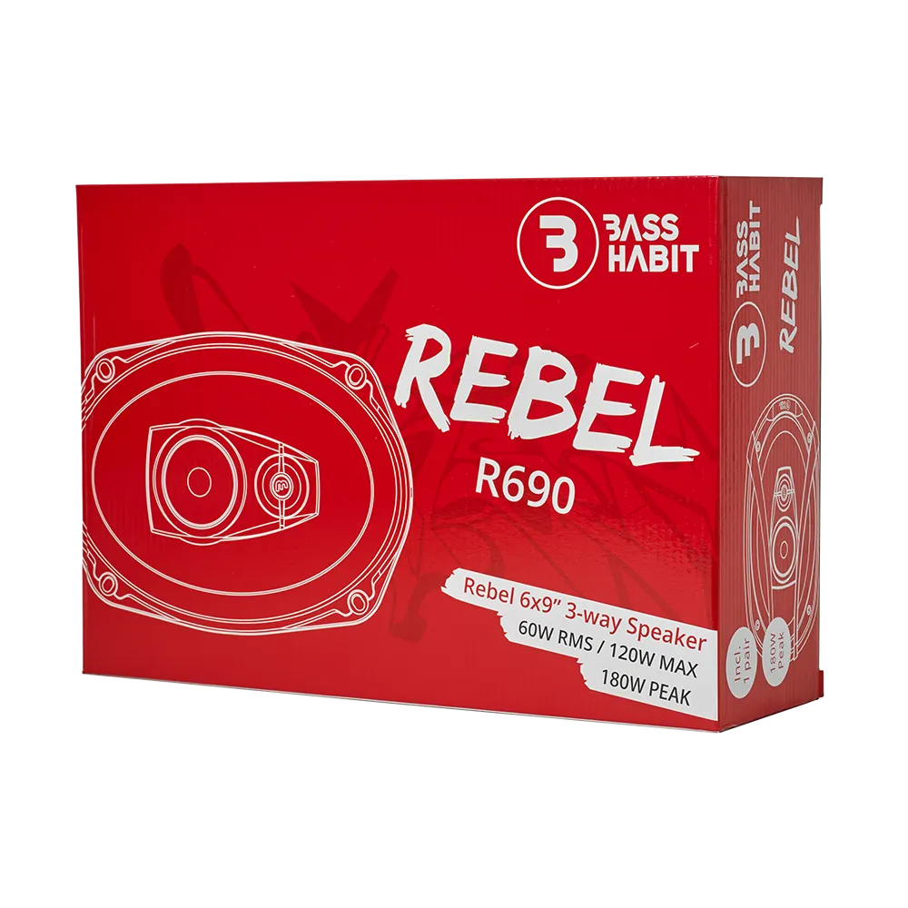Bass Habit Rebel R690, 6x9" koaksialiniai garsiakalbiai