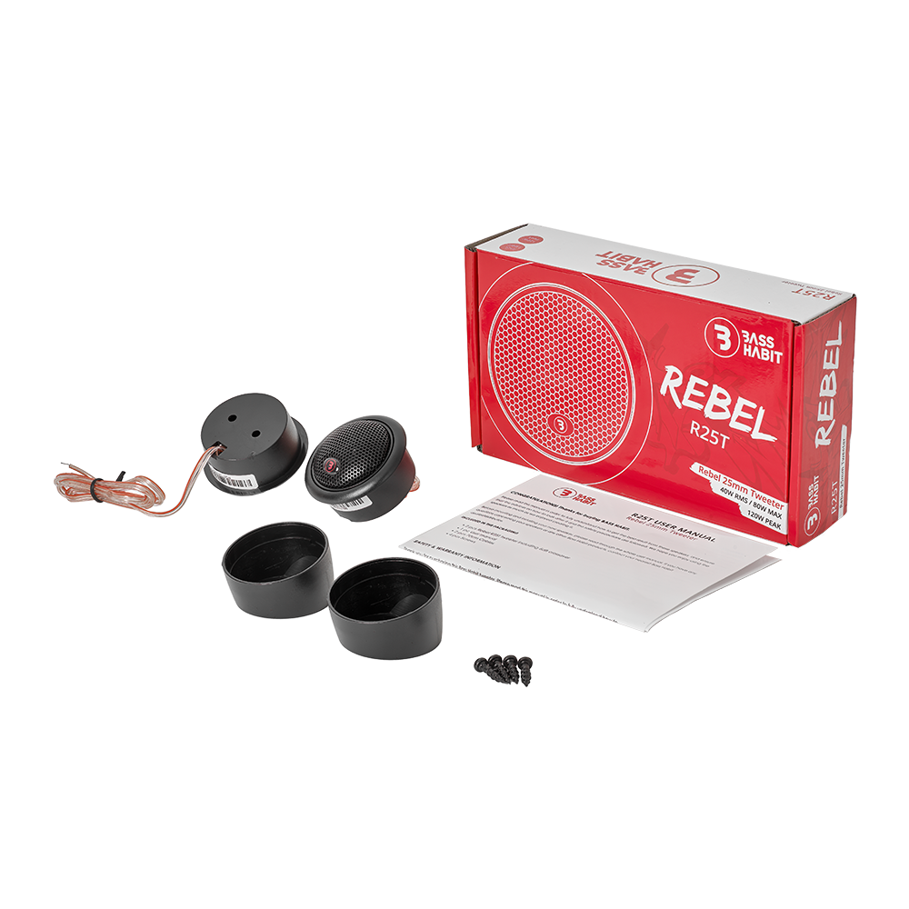Bass Habit Rebel R25T, automobiliniai aukštų dažnių garsiakalbiai
