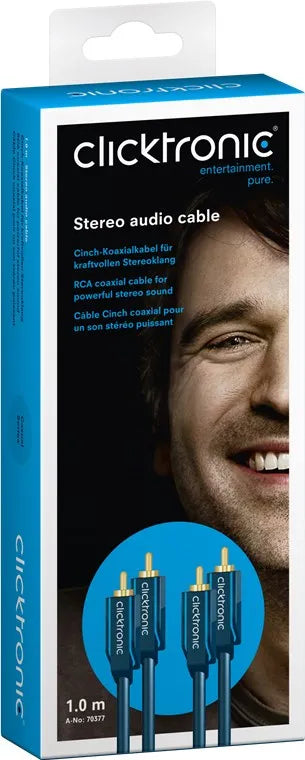 Clicktronic (1 m.), RCA signalinis koaksialinis audio kabelis