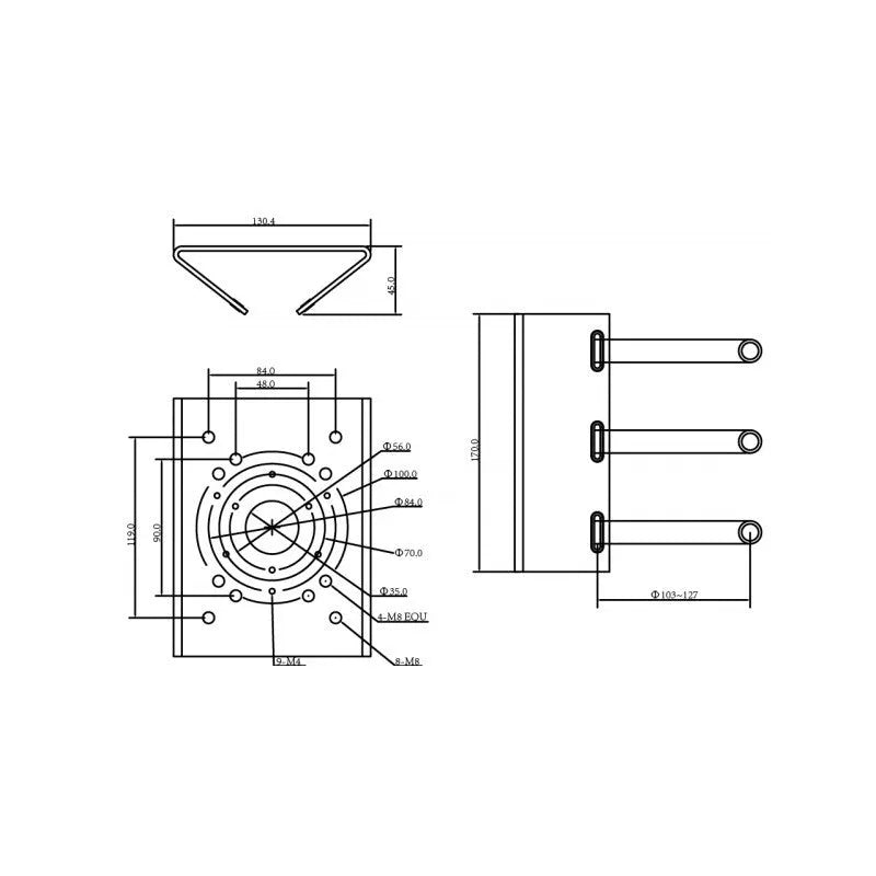 Dahua PFA150, vaizdo kameros laikiklis tvirtinimui ant stulpo