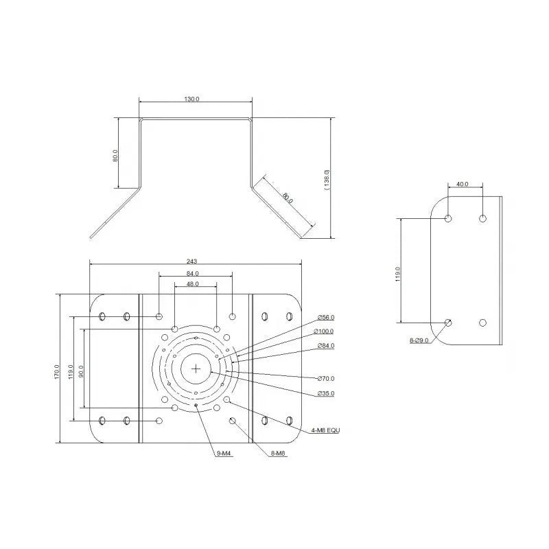 Dahua PFA151, kampinis vaizdo kameros laikiklis