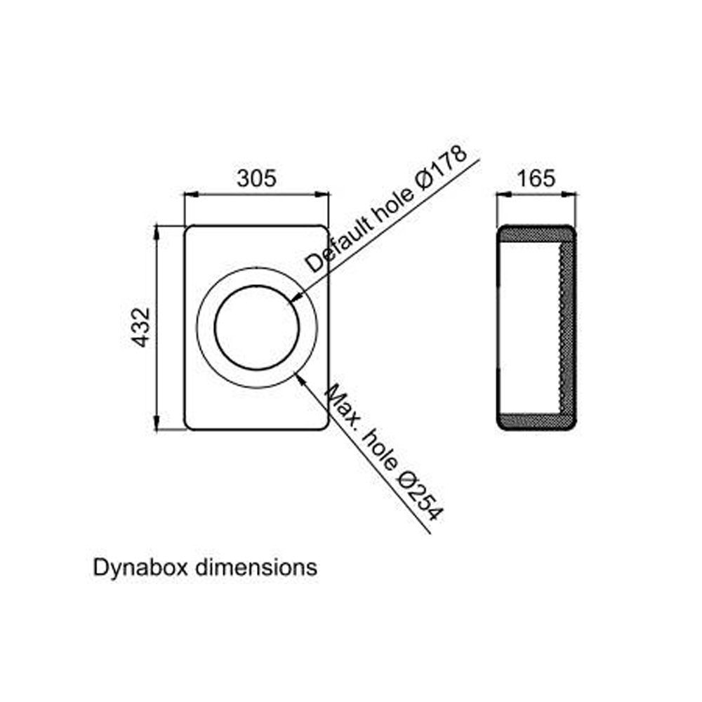 Dynamat DynaBox, montavimo korpusas lubinei kolonėlei