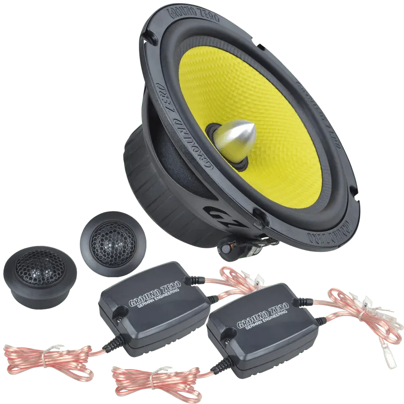 Garsiakalbiai Ground Zero GZTC 165, 16.5 cm, komponentai, 150W, 2-jų juostų