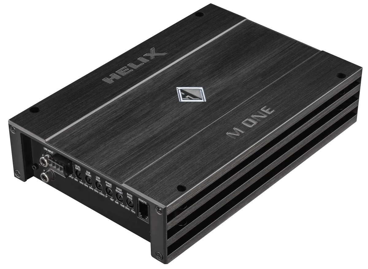 Garso stiprintuvas Helix M ONE, 1200W, puikiai tinkantis žemų dažnių garsiakalbiui