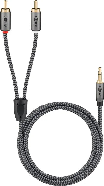 Goobay Audio Adapter Cable AUX, 3.5 mm į 2x RCA garso kabelis, 2 m