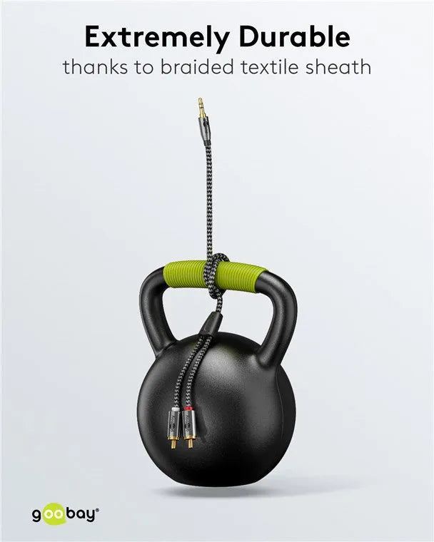 Goobay Audio Adapter Cable AUX, 3.5 mm į 2x RCA garso kabelis, 5 m