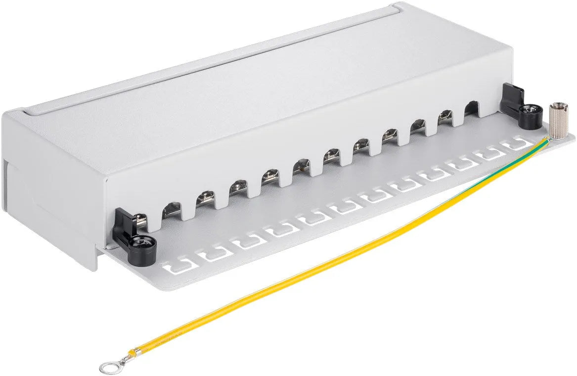 Goobay CAT 6 Mini/Desktop Patch Panel, 12 jungčių blokas