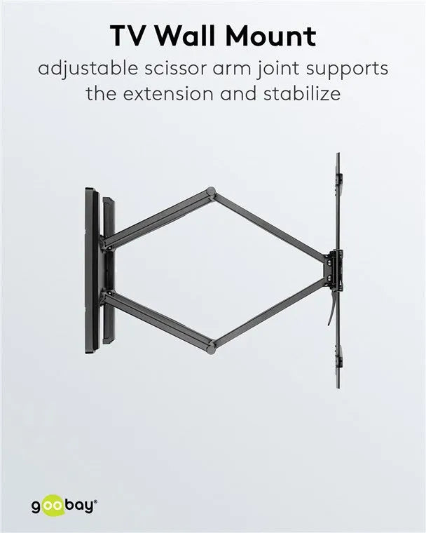 Goobay FULLMOTION (L), TV laikiklis wall mount Pro iki 70kg.