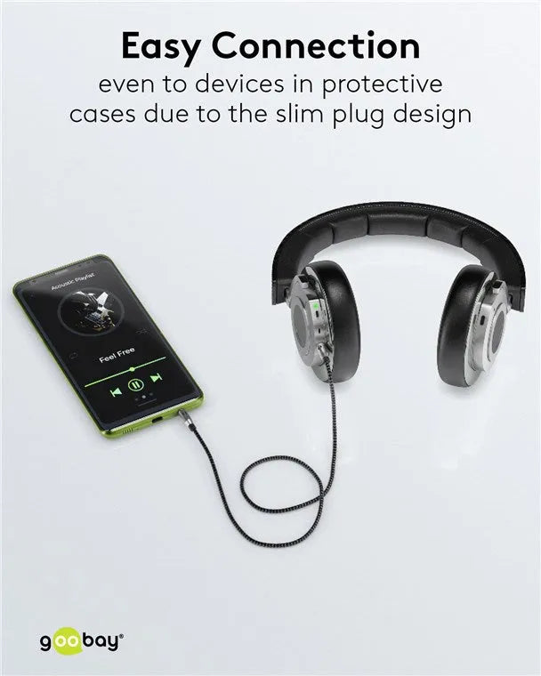 Goobay Plus Audio Connection Cable, 3.5 mm AUX stereo kabelis, 0.5 m