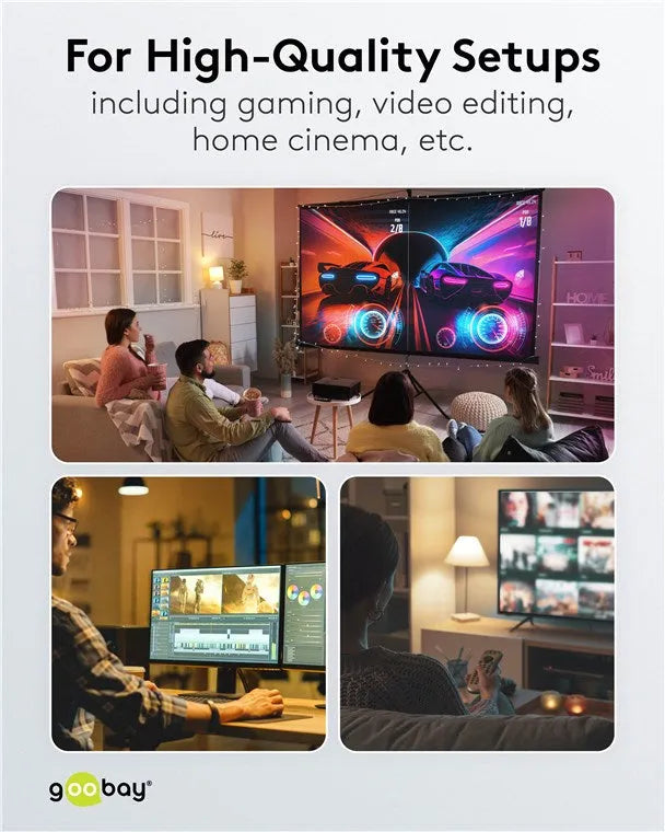 Goobay USB-C į USB-C kabelis, USB4, 0.5 m, 240 W, 40 Gbit/s, 8K