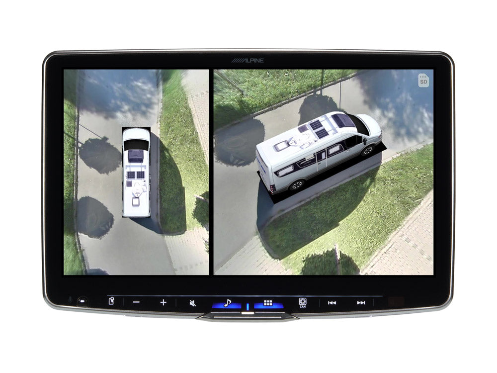 The Alpine HCS-T100 360° camera system is designed for campers and motorhomes