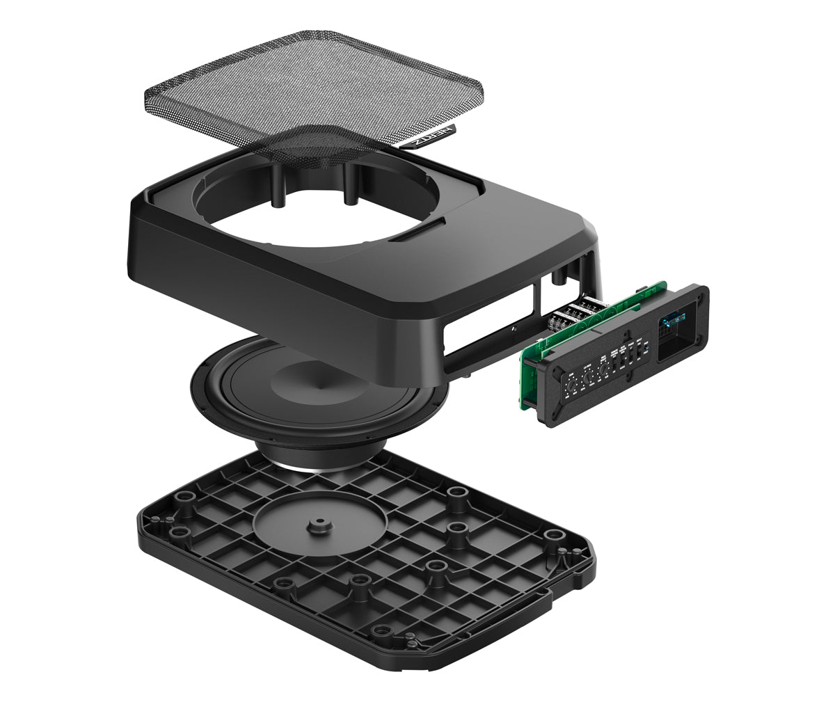 Hertz DBA 201 F, aktyvi žemų dažnių kolonėlė automobiliui, 440W