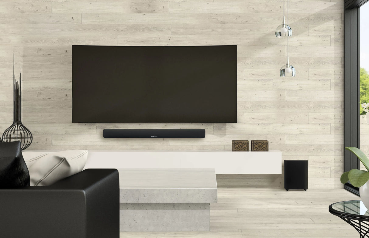 Harman Kardon SB20 soundbaras ir žemų dažnių garsiakalbis, HDMI Bluetooth