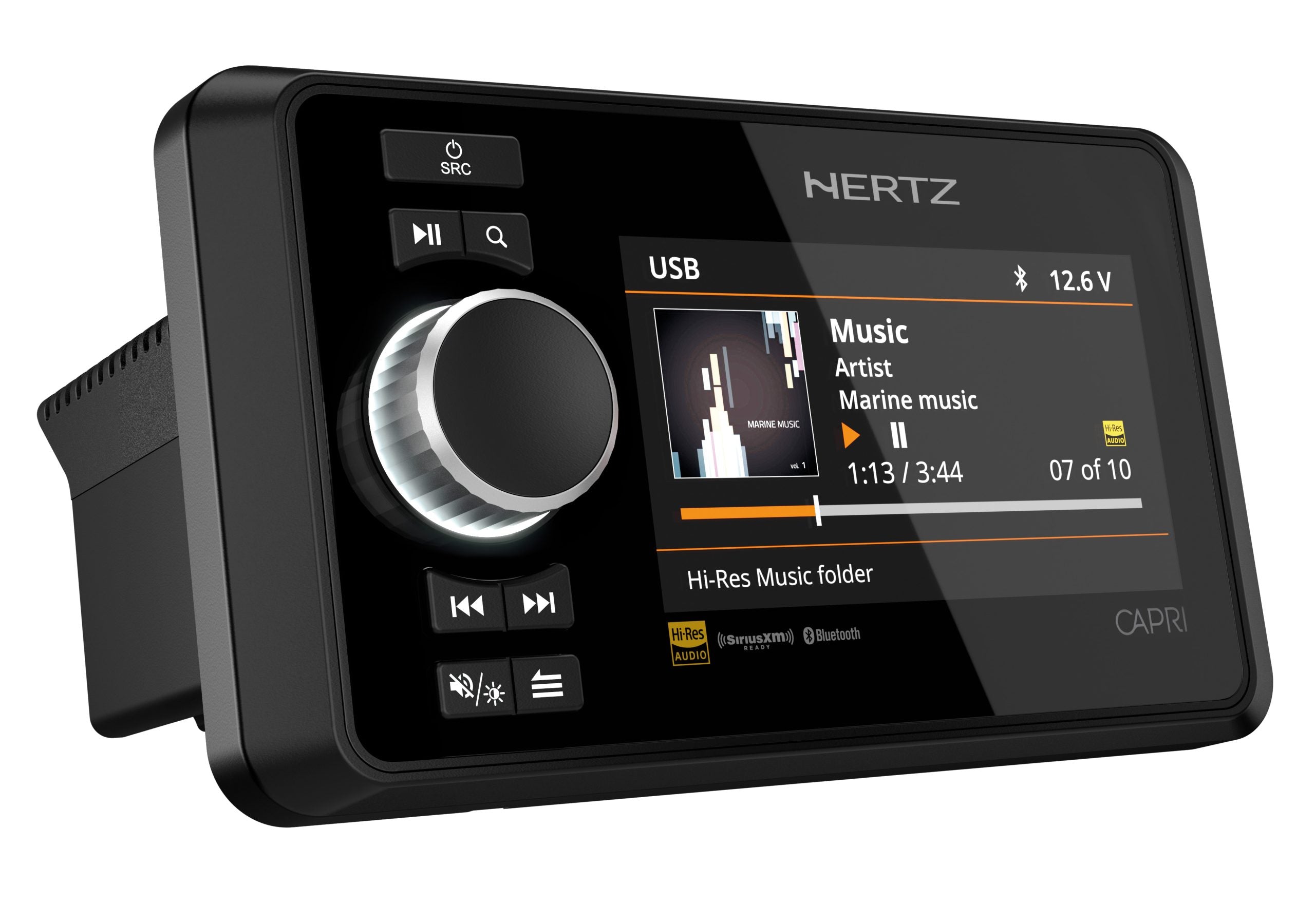 Hertz CAPRI, 4.3" Marine multimedija su Bluetooth, USB, DAB+