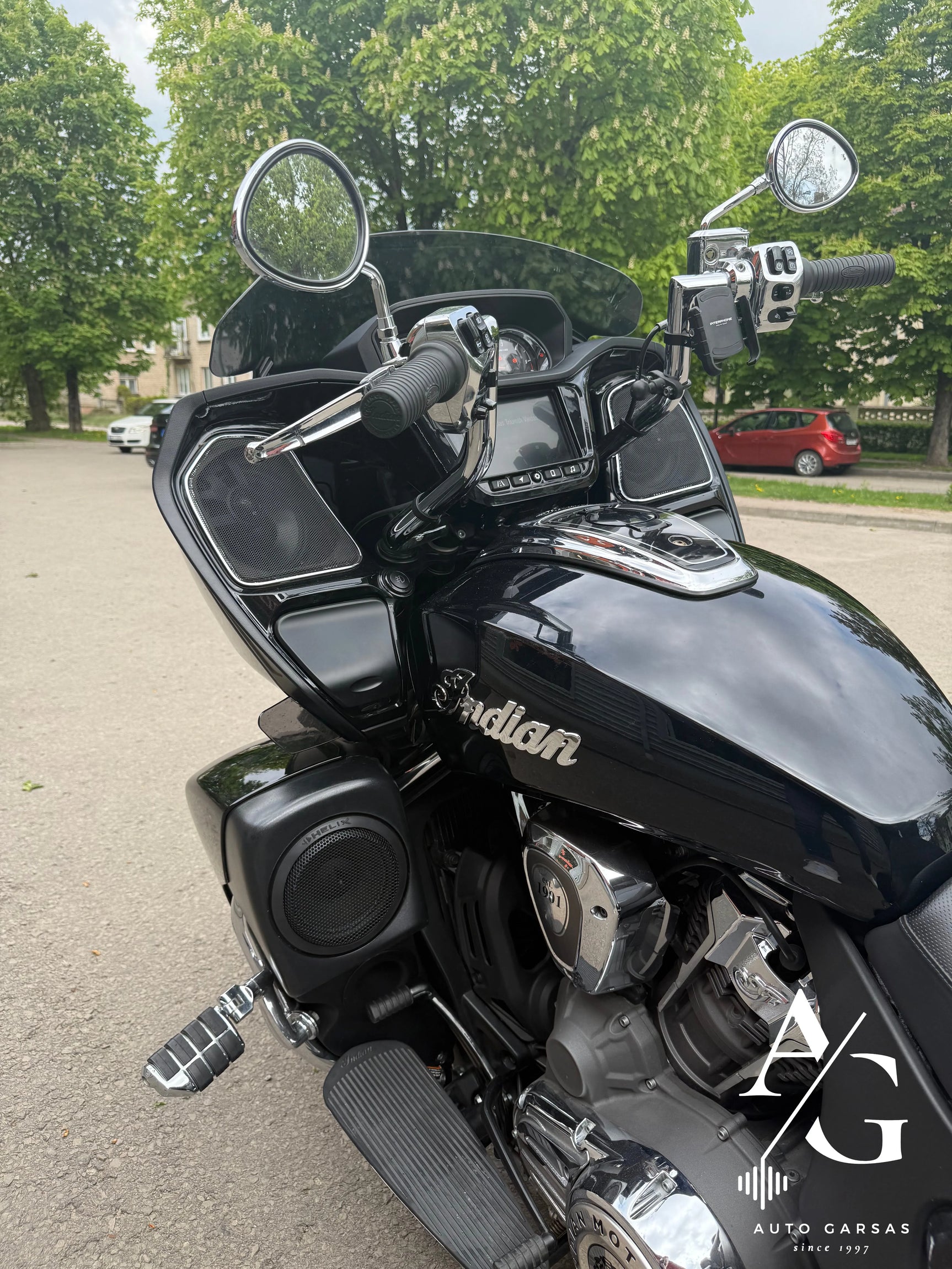 Indian motociklas, garso aparatūra 2025m