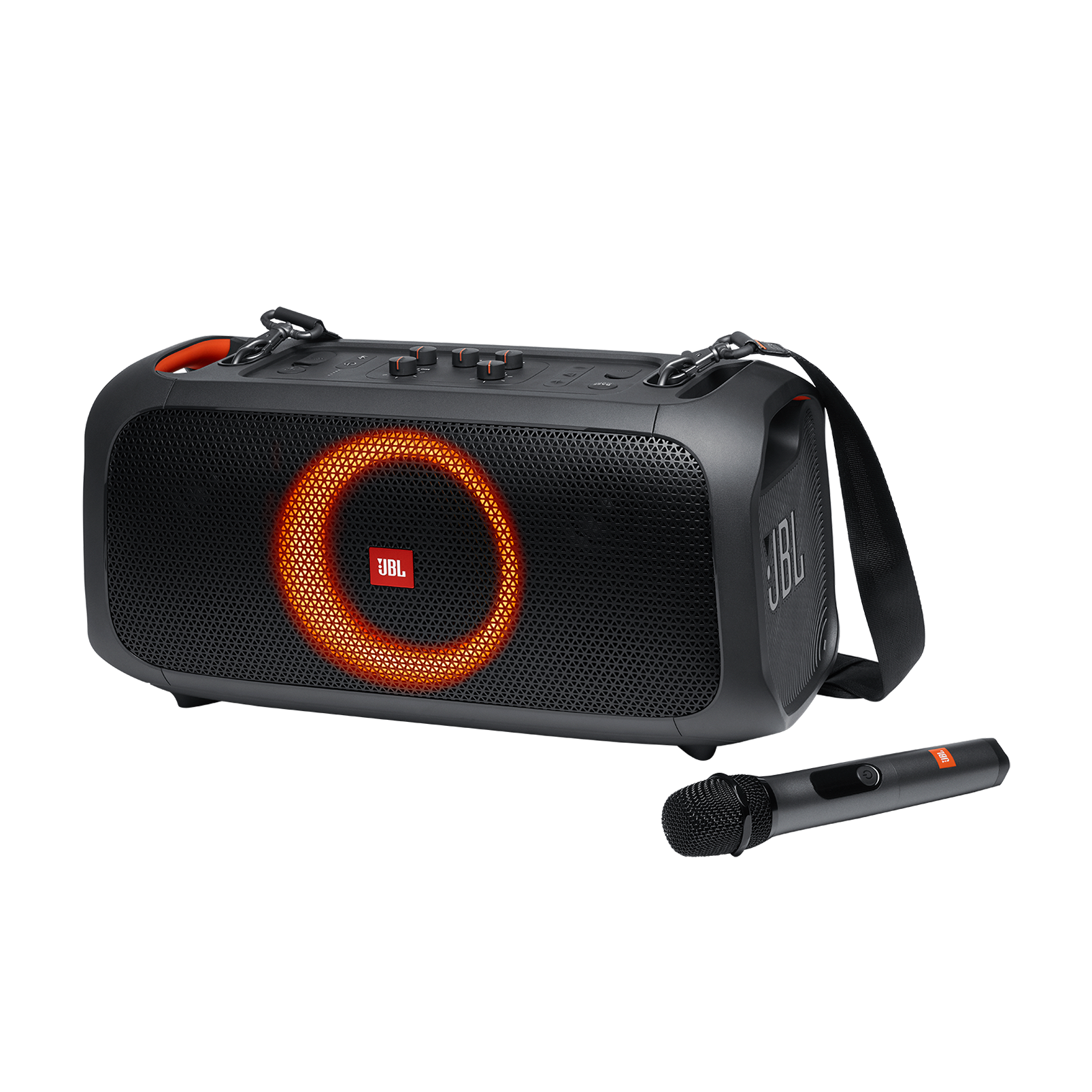 JBL PartyBox On-The-Go, nešiojama garso kolonėlė su mikrofonu