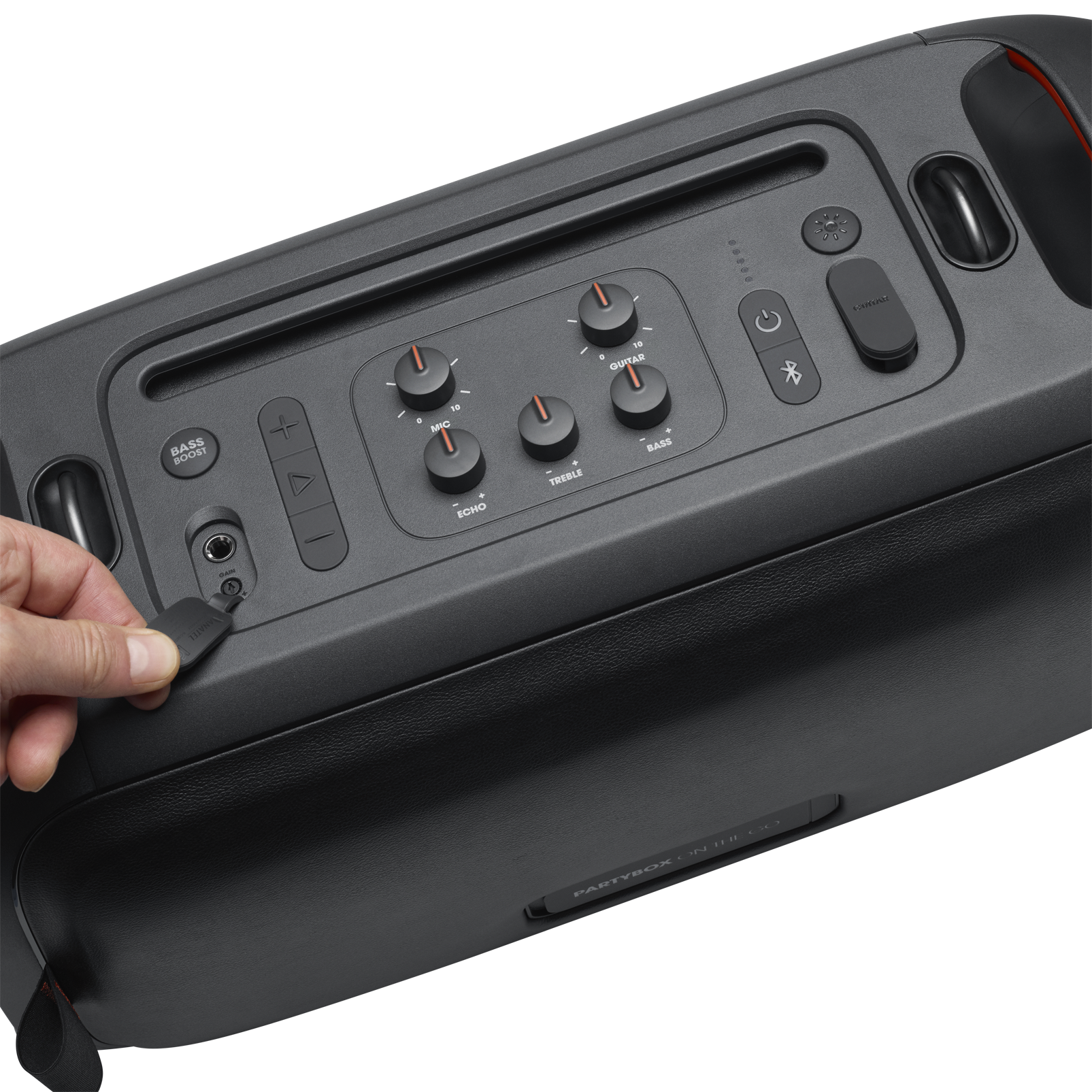 JBL PartyBox On-The-Go, nešiojama garso kolonėlė su mikrofonu