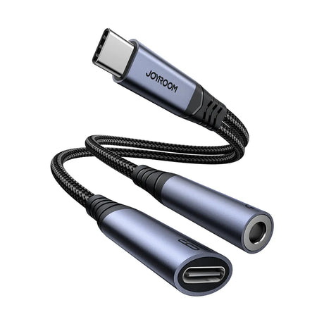 Joyroom Audio adapteris USB-C į 3.5 mm AUX + USB-C