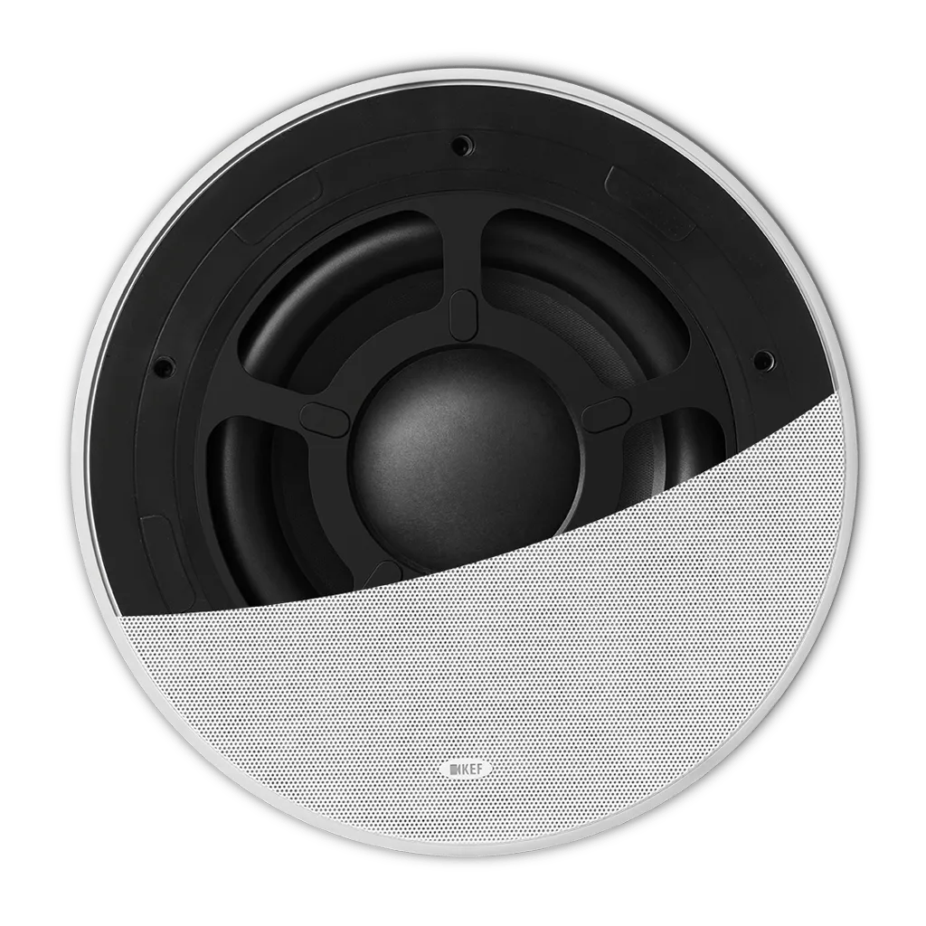 KEF Ci250RRb-THX, architektūrainis žemų dažnių garasiakalbis (montavimo gylis: 147mm)