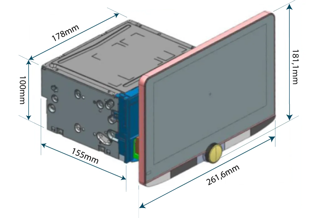 KENWOOD DMX9720XDS, 10.1" automobilinė multimedija HDMI