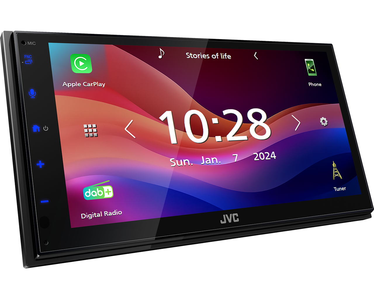 JVC KW-M695DBW, automobilinė multimedija su 6.8" ekranu, Bluetooth