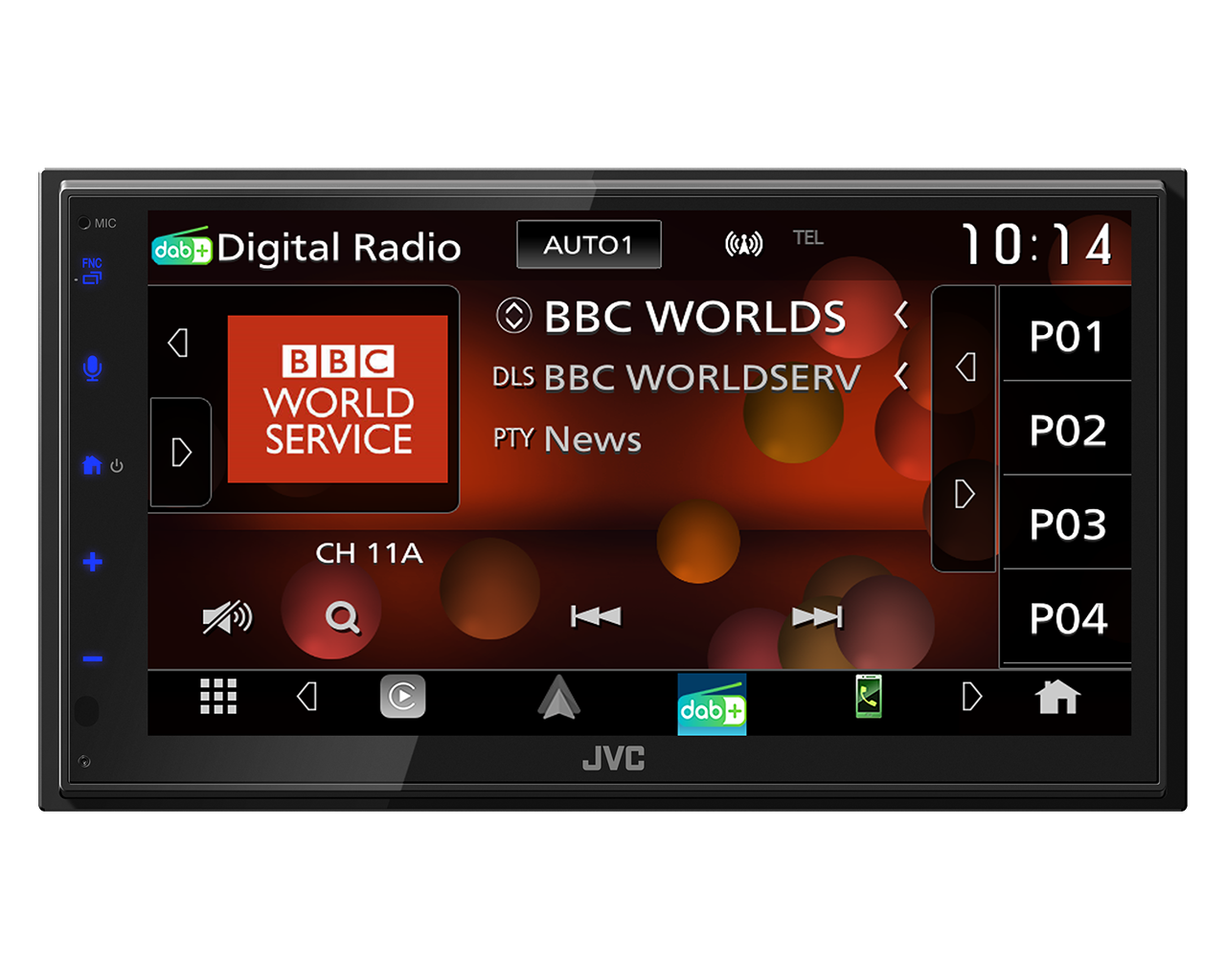 JVC KW-M695DBW, automobilinė multimedija su 6.8" ekranu, Bluetooth