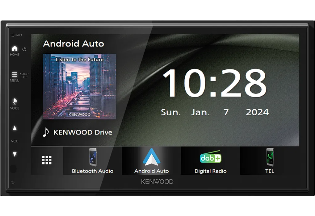 Kenwood DMX-6523DABS, 6.8" multimedija su belaidžiu Apple CarPlay, Android Auto ir DAB+