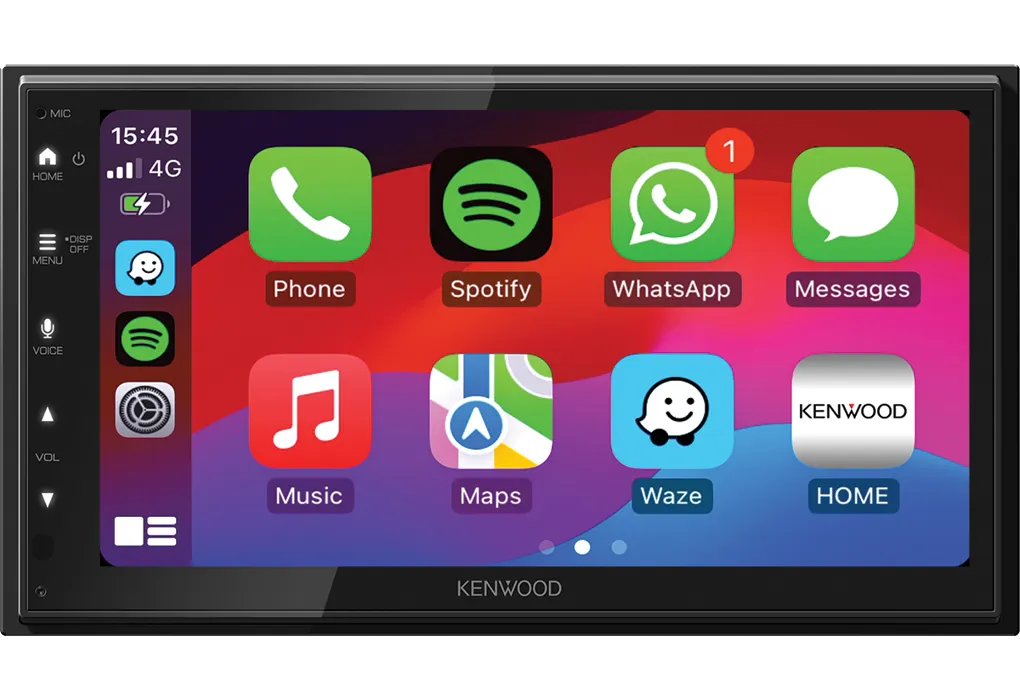 Kenwood DMX-6523DABS, 6.8" multimedija su belaidžiu Apple CarPlay, Android Auto ir DAB+