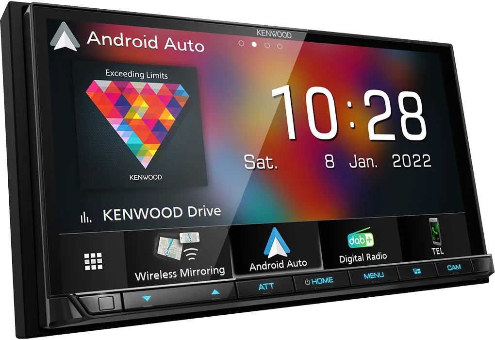 Kenwood DMX-8021 DABS, 7.0" multimedija su belaidžiu Apple CarPlay, Android Auto ir DAB+