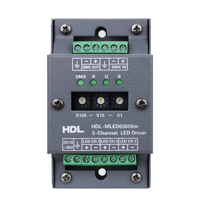 LED DMX valdiklis HDL-SB-LED650mA, 3x650mA