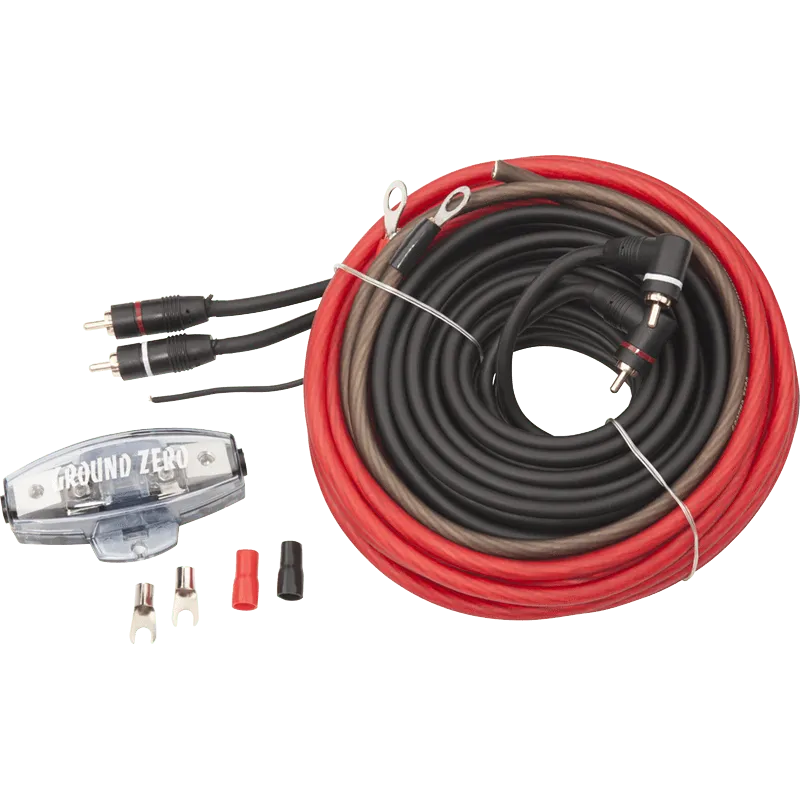 Laidų komplektas garso stiprintuvo pajungimui Ground Zero GZPK 10X