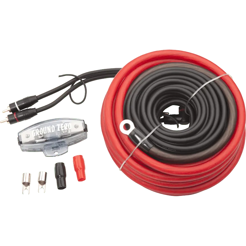 Laidų komplektas garso stiprintuvo pajungimui Ground Zero GZPK 20X