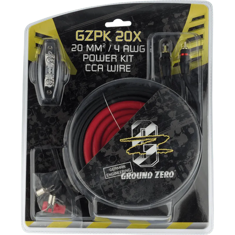 Laidų komplektas garso stiprintuvo pajungimui Ground Zero GZPK 20X