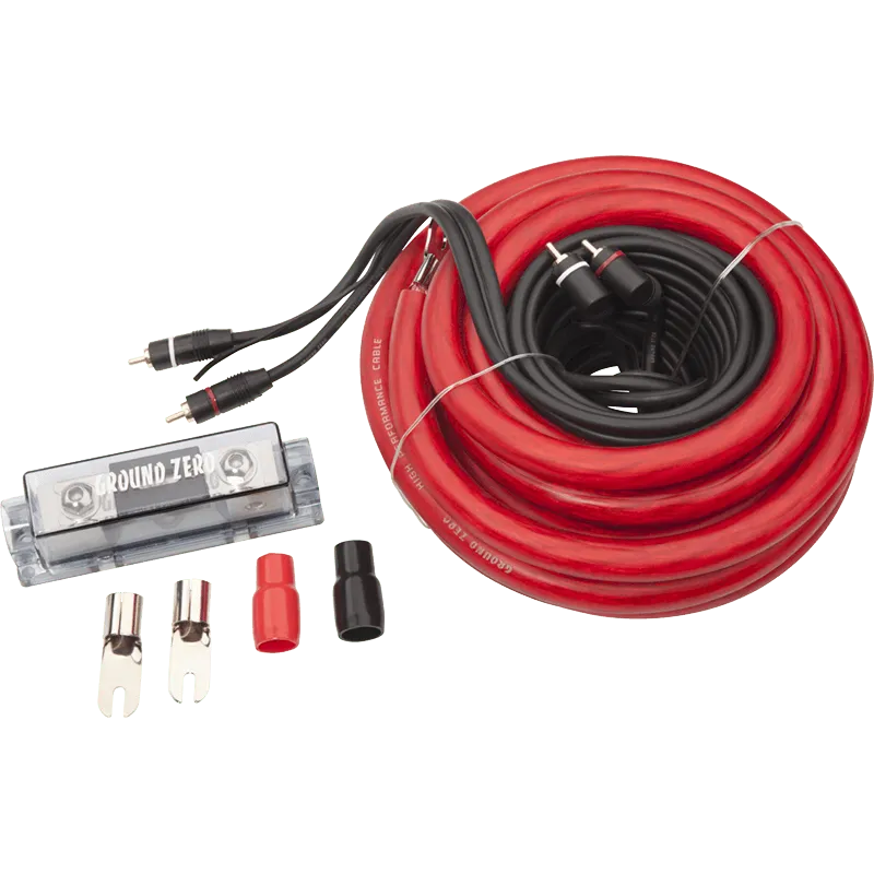 Laidų komplektas garso stiprintuvo pajungimui Ground Zero GZPK 50X