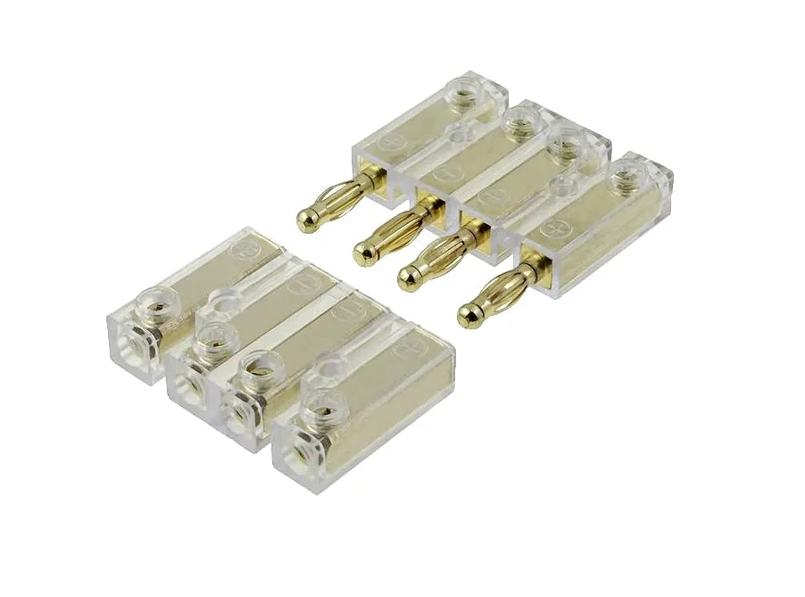 Paauksuota bananinė jungtis, laidų sujungimui