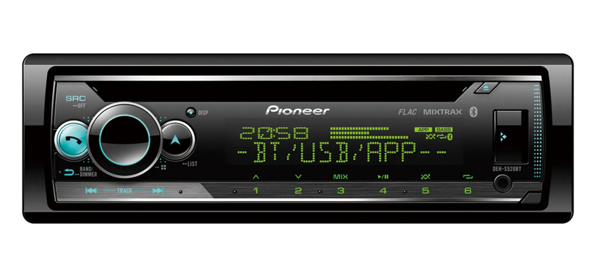 Pioneer DEH-S520BT, 1-DIN automagnetola