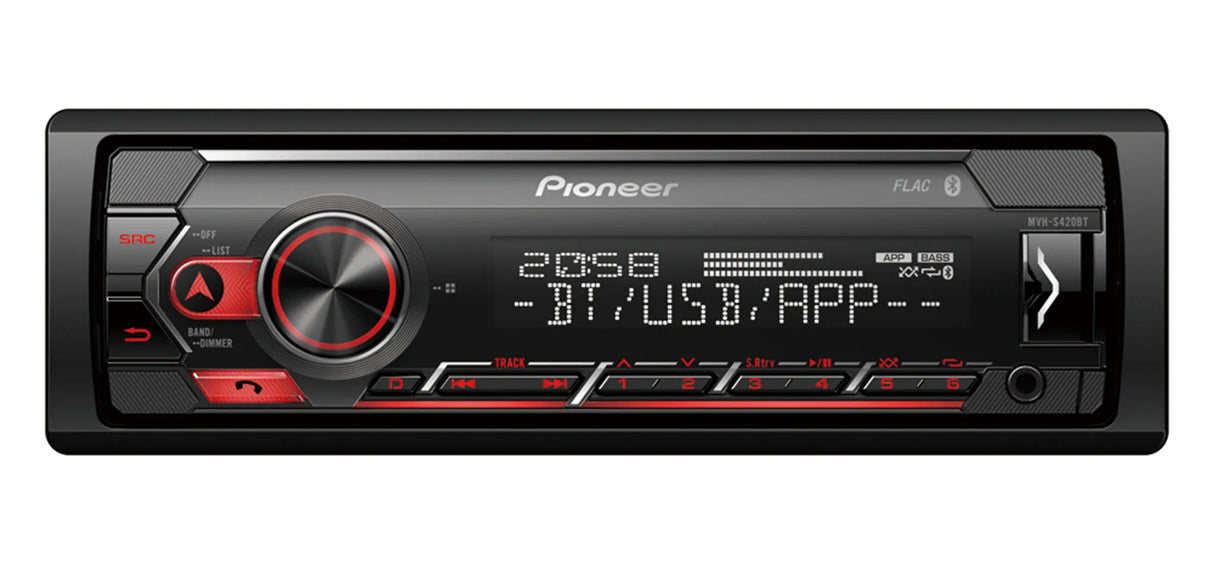 Pioneer MVH-S420BT, Magnetola automobiliui su USB, AUX, BLUETOOTH