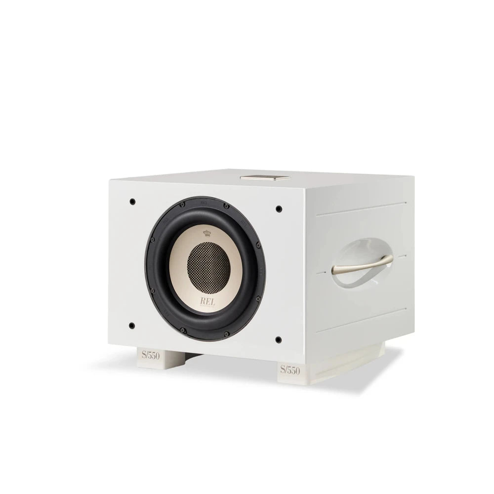 REL S/550, aktyvi žemų dažnių garso kolonėlė, 550 W