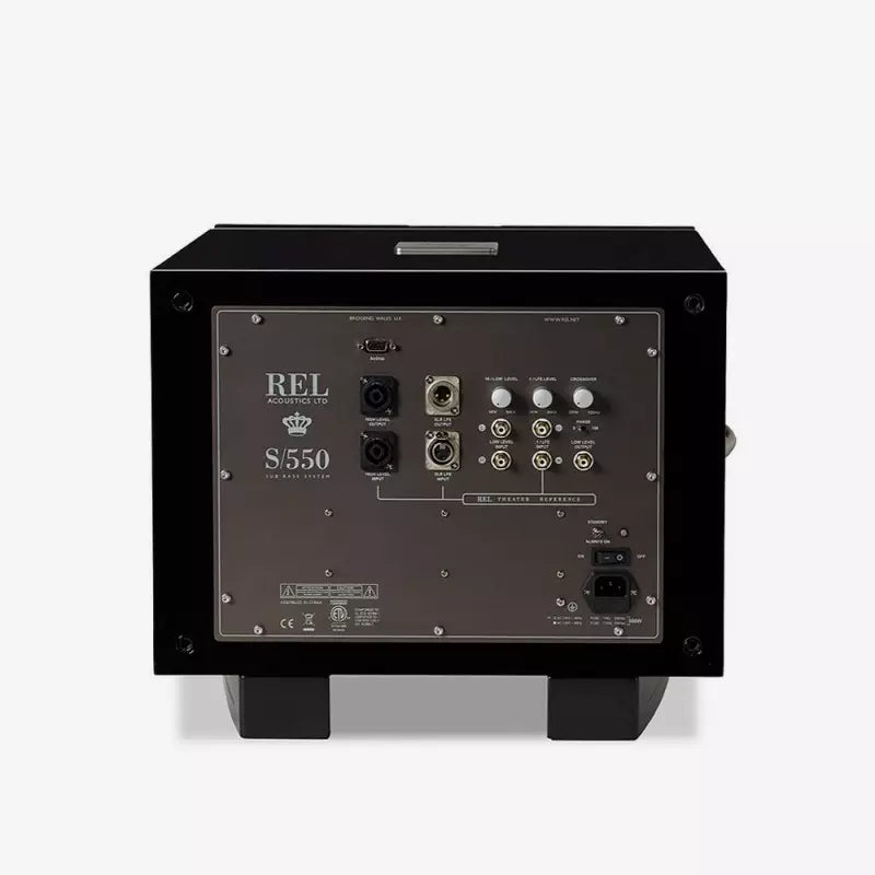 REL S/550, aktyvi žemų dažnių garso kolonėlė, 550 W